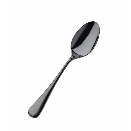 Bon Chef Como, Soup/Dessert Spoon, Mirror Finish, 18/10, 8" - Black , set of 12 S4003B